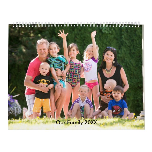 Family Photo Personalize It Custom Holiday Calendar (Cover)