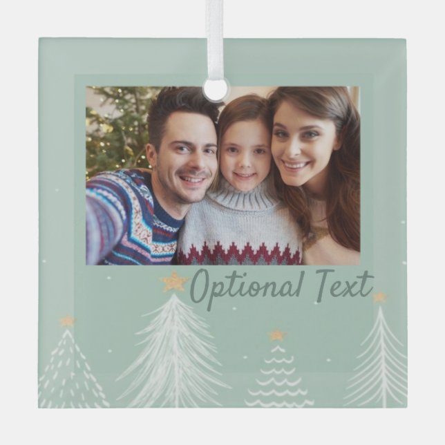 Family Photo Personalized Christmas Ornament  (Front)