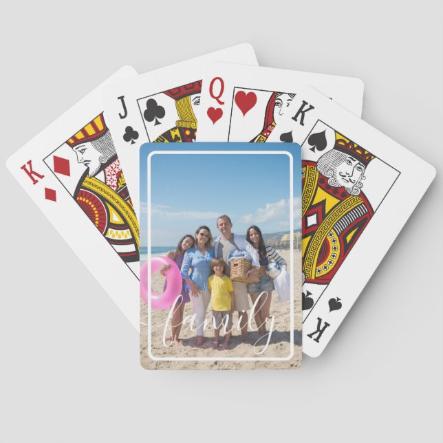 Family Photo Personalized Custom Playing Cards (Back)