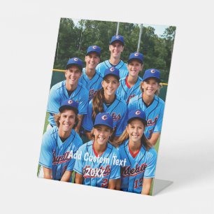 Family photo personlized team sport pedestal sign