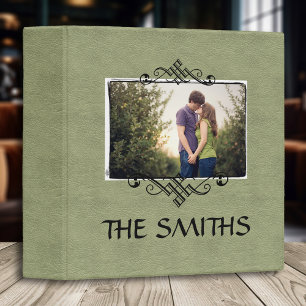 Family Photo Scrapbook Album Binder Green