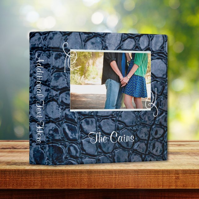 Family Photo Scrapbook Alligator Blue Binder (Creator Uploaded)