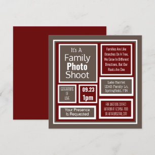 Family Photo Shoot Modern Invitation