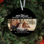 Family Photo Simple Nativity Religious Christmas Ceramic Ornament<br><div class="desc">Introducing our Family Photo Simple Nativity Religious Christmas Ceramic Ornament, a cherished and meaningful addition to your holiday decorations. These ornaments are not only beautifully designed but also convey the timeless message of faith and love. Customized with your family photo and a gospel message, these religious Christmas photo ornaments are...</div>