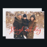 Family Photo Stars | Funny Christmas Greeting Holiday Card<br><div class="desc">Sleigh all day!.= Add your photo or selfie! Stars add a spark to your photos. 

Available here:
http://www.zazzle.com/selectpartysupplies</div>