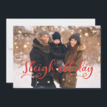 Family Photo Stars | Funny Christmas Greeting Holiday Card<br><div class="desc">Sleigh all day!.= Add your photo or selfie! Stars add a spark to your photos. 

Available here:
http://www.zazzle.com/selectpartysupplies</div>