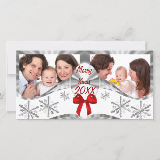 Family photo template Christmas greeting