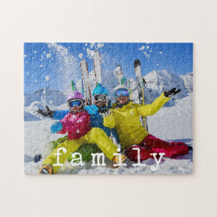 Family Photo Typewriter Custom Colour Jigsaw Puzzle