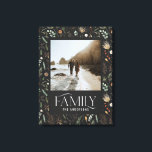 Family photo watercolor botanical elegant modern canvas print<br><div class="desc">Family photo watercolor botanical elegant canvas. Ideal wedding, anniversary, birthday or Christmas gift</div>