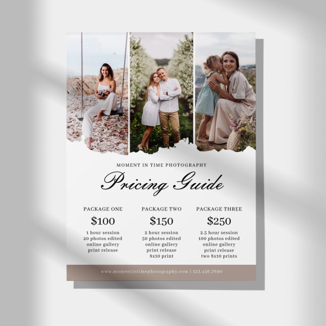 Family Photography Photography Pricing Guide List Flyer (Creator Uploaded)
