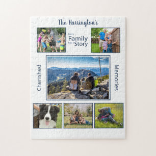 Family Photos Cherished Memories Personalized Jigsaw Puzzle