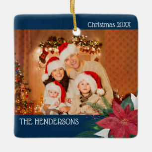 Family Photos Christmas Ornament Poinsettia 