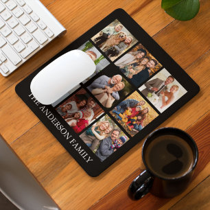 Family Photos Collage - Choose Your Color Mouse Pad