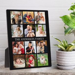 Family Photos Collage - Choose Your Colour  Plaque