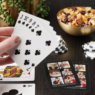 Family Photos Collage - Choose Your Colour Playing Cards