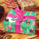 Family Photos | Kitschy Christmas Ornament Wrapping Paper<br><div class="desc">Wrap your holiday gifts in a truly unique and playful style with this Kitschy Christmas Ornament Wrapping Paper, perfect for adding a personal touch to your presents. Featuring a vibrant, retro-inspired design with bold floral accents and whimsical Christmas ornaments, this wrapping paper can be customized with your family photos, making...</div>