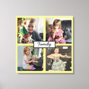 Family Photos Personalized Canvas Print