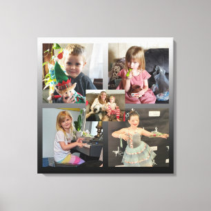 Family Photos Personalized Canvas Print