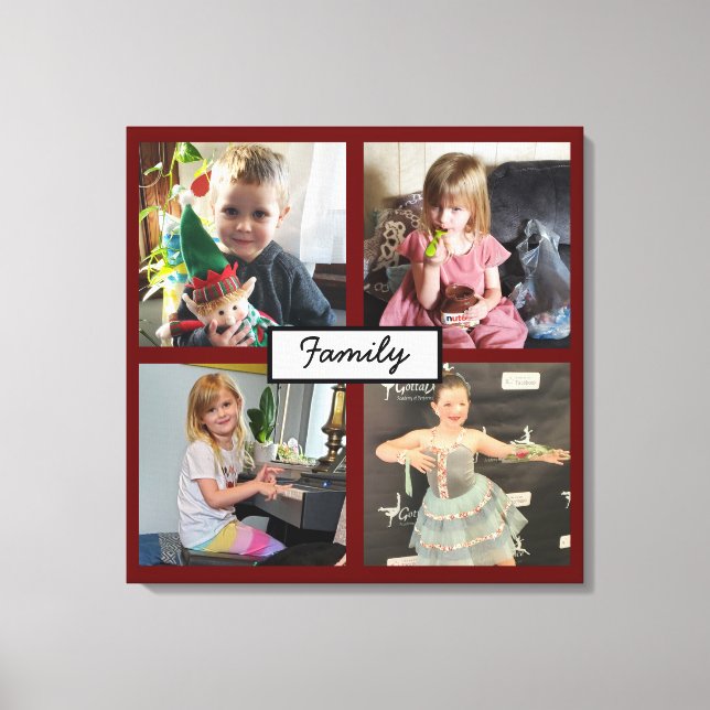 Family Photos Personalized  Canvas Print (Front)