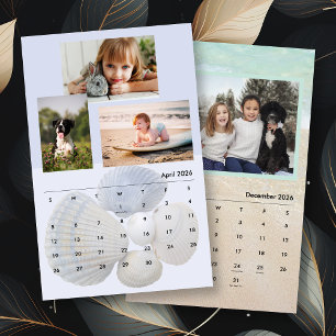 Family Photos Seashells and Beach Scenes Calendar
