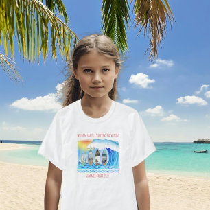 Family Photos Surfing Waves Coastal Summer Break T-Shirt