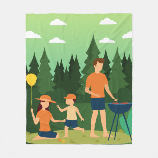 FAMILY PICNIC FLEECE BLANKET