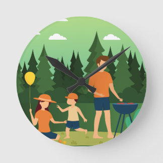 FAMILY PICNIC ROUND CLOCK