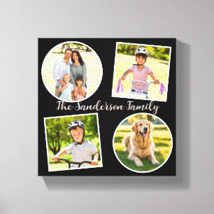Family Picture Collage 4 Photos Custom Gallery  Canvas Print