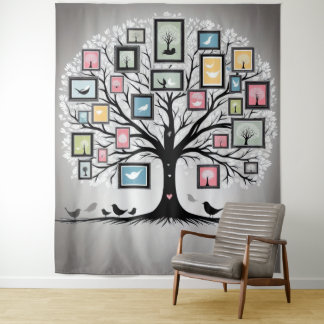 Family Picture Tree 02 Tapestry