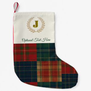 Family Plaid Christmas Stocking   Personalized