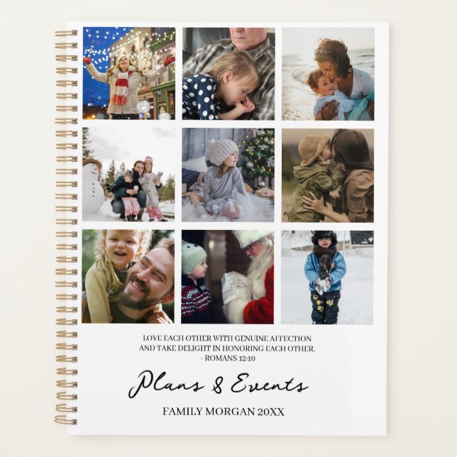 Family Plans and Events Photos and Scripture   Planner (Front)