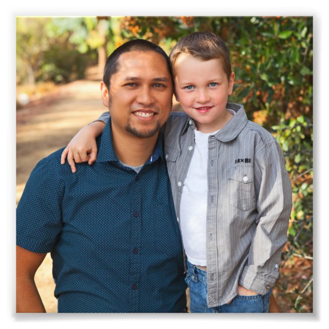 Family Portrait 6x6 Square Photo Print (Front)