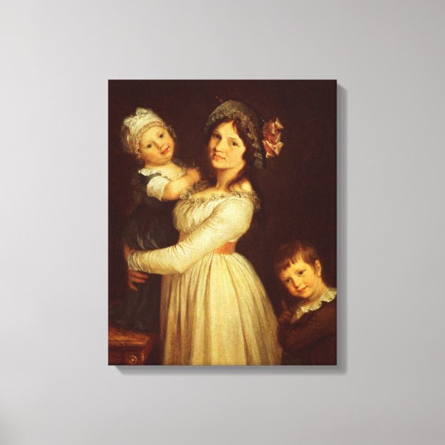 Family portrait of Madame Anthony and her children Canvas Print (Front)