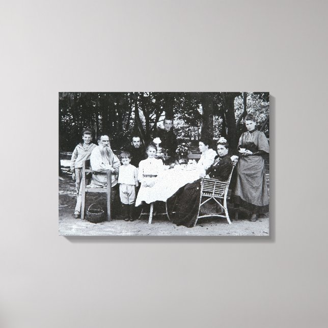 Family portrait of the author Leo N. Tolstoy Canvas Print (Front)