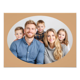 Family Portrait Photo Enlargement Template Oval Print