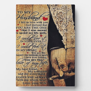 Family Present Love Quotes To My Husband Plaque