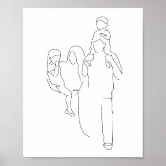 Family Print, Family Portrait, Love Print, Gifts Poster
