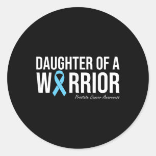 Family Prostate Cancer Awareness Light Blue Daught Classic Round Sticker