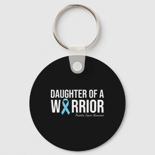 Family Prostate Cancer Awareness Light Blue Daught Keychain