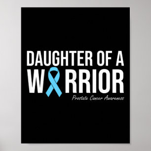 Family Prostate Cancer Awareness Light Blue Daught Poster