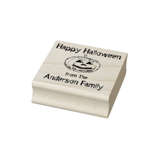 Family Pumpkin Rubber Stamp (Stamp)