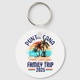 Family Punta Cana Vacation 2025 Summer Vacation Ma Keychain