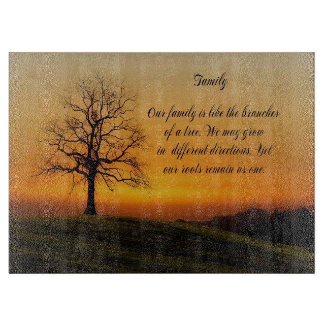FAMILY QUOTE CUTTING BOARD (Front)