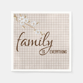 Family Quote on Gingham Napkin