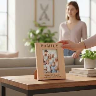 Family Quote Simple Modern Typography Etched Frames