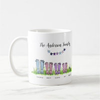 Family rain boot personalised elegant gift
