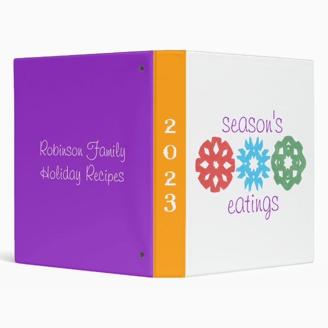 Family Recipe Cookbook 2023 Personalized  Binder (Background)