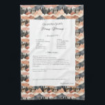 Family Recipe Heirloom Mountain Range Kitchen Towel<br><div class="desc">Keepsake family recipe tea towel. Share uncle Jim's chili recipe or great aunt Aggie's all time favourite thanksgiving casserole dish. Elegant and simple template design can easily be adjusted to share your family recipes as mother's day, birthday, or Christmas gifts. Custom family name with initials. Colours can be changed. Great...</div>