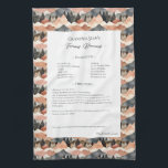 Family Recipe Heirloom Mountain Range Kitchen Towel<br><div class="desc">Keepsake family recipe tea towel. Share uncle Jim's chili recipe or great aunt Aggie's all time favourite thanksgiving casserole dish. Elegant and simple template design can easily be adjusted to share your family recipes as mother's day, birthday, or Christmas gifts. Custom family name with initials. Colours can be changed. Great...</div>