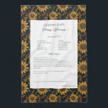 Family Recipe Heirloom Sunflower Rustic  Kitchen Towel<br><div class="desc">Keepsake family recipe tea towel. Share uncle Jim's chili recipe or great aunt Aggie's all time favourite thanksgiving casserole dish. Elegant and simple template design can easily be adjusted to share your family recipes as mother's day, birthday, or Christmas gifts. Custom family name with initials. Colours can be changed. Great...</div>